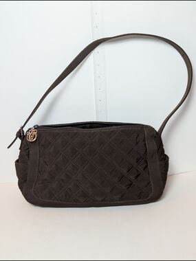 Vera Bradley Quilted Shoulder Bag Espresso Dark Brown - Handbag Purse